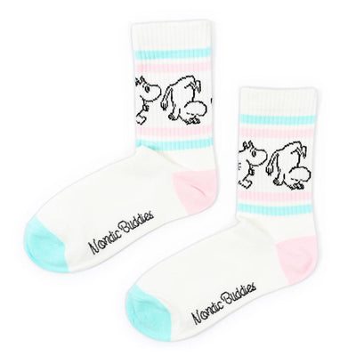 Moomin Muumipeikko Retro Socks white - Shop-Tetuan