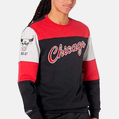 Mitchell & Ness Perfect Season Crew Fleece C Bulls black - Shop-Tetuan