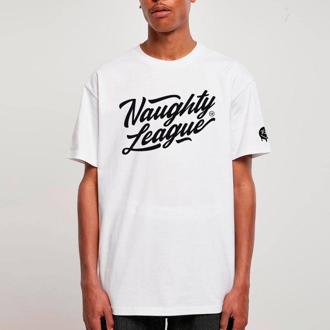 Naughty League Branded Logo tee white