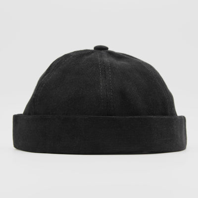 Major Wear Corduroy Brimless Workerman Hat black - Shop-Tetuan