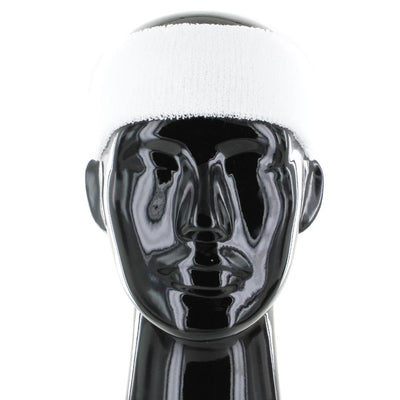 Plain Head Sweatband white