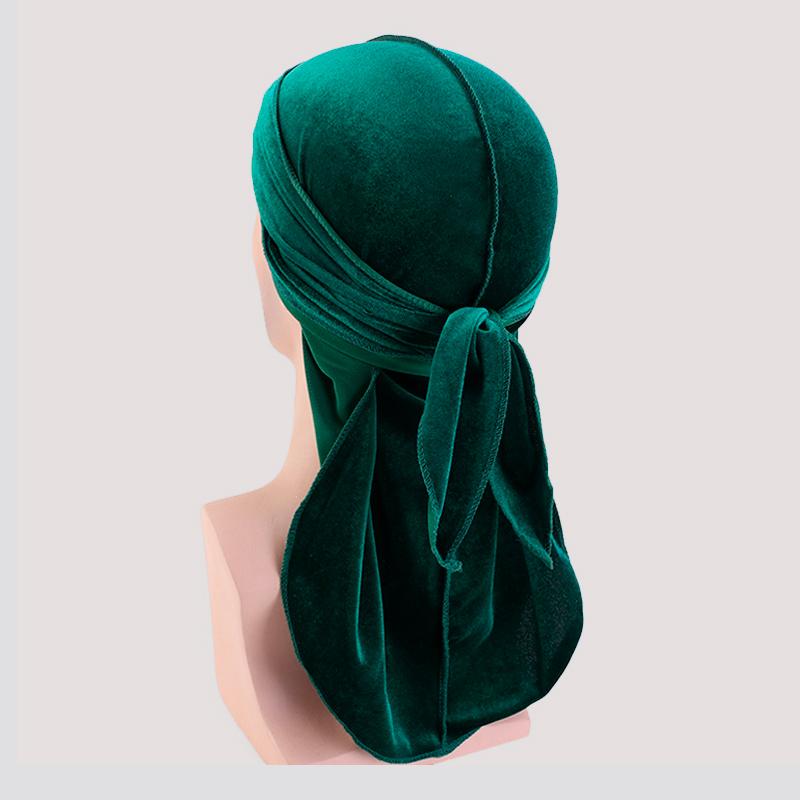 Luxury Velvet Du-Rag green - Shop-Tetuan