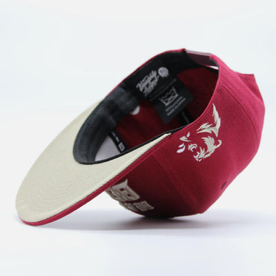 Naughty League Minnesota Masturbears Text Logo snapback burgundy