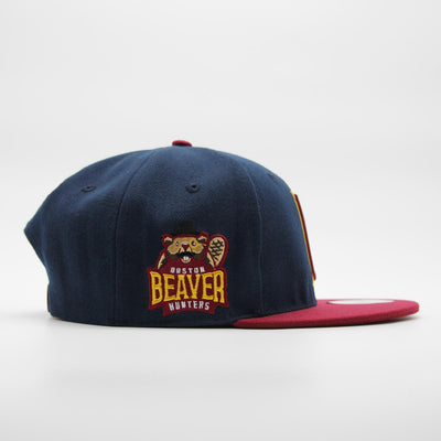 Naughty League Boston Beaver Hunters Letter Logo snapback navy/mar - Shop-Tetuan