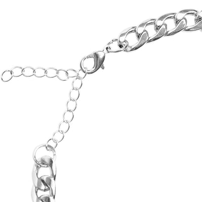 Urban Classics Fastener Necklace silver