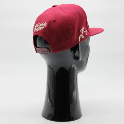 Naughty League Minnesota Masturbears Text Logo snapback burgundy
