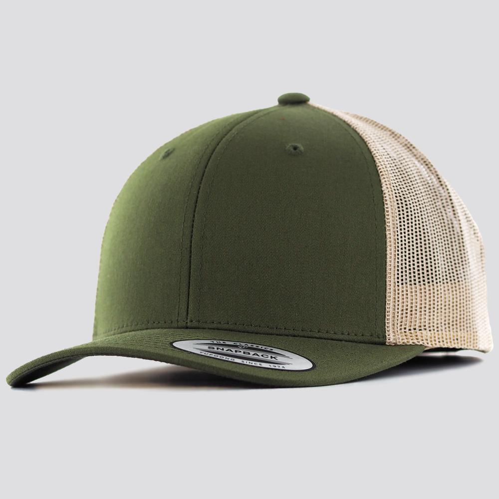 The Classics Yupoong Retro trucker 2-tone cap mossgreen/khaki - Shop-Tetuan