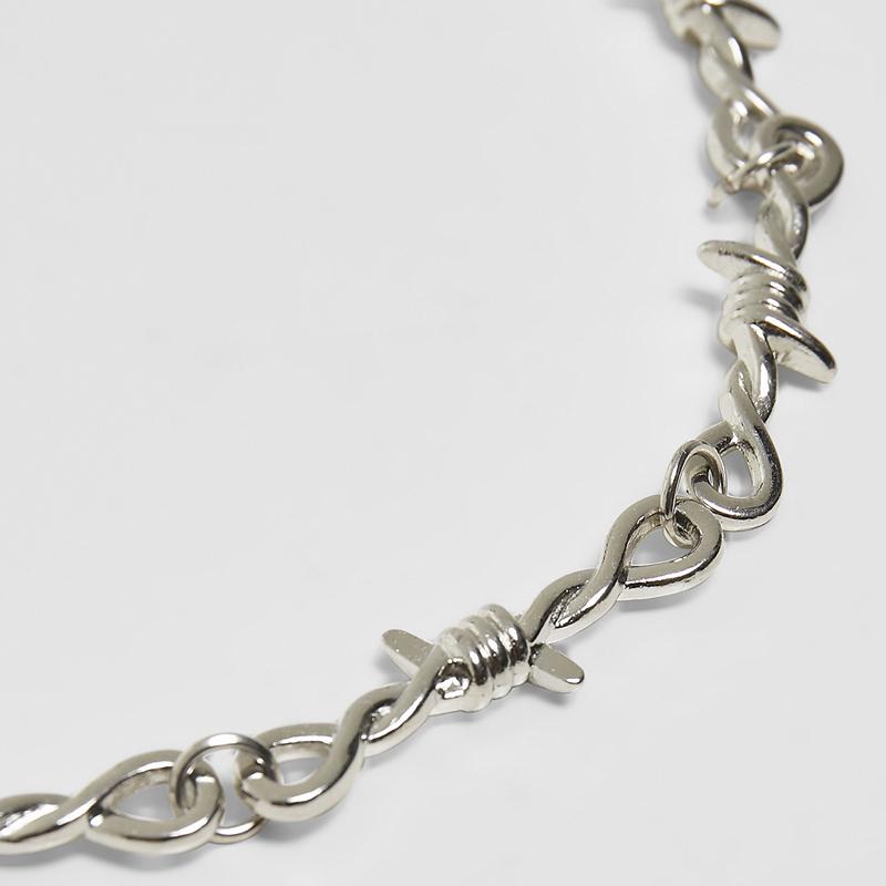 Urban Classics Barbed Wire Necklace silver - Shop-Tetuan