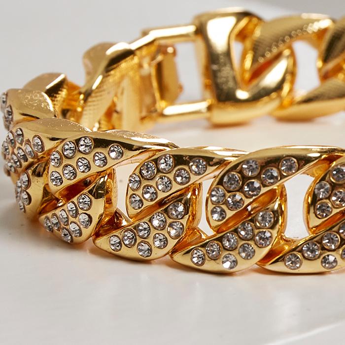 Urban Classics Big Bracelet With Stones gold - Shop-Tetuan