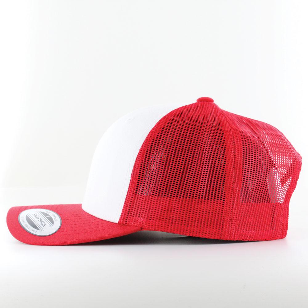 The Classics Yupoong Retro Trucker Colored Front cap red/wht/red - Shop-Tetuan