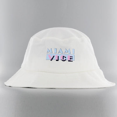 Merchode Miami Vice Logo bucket hat white