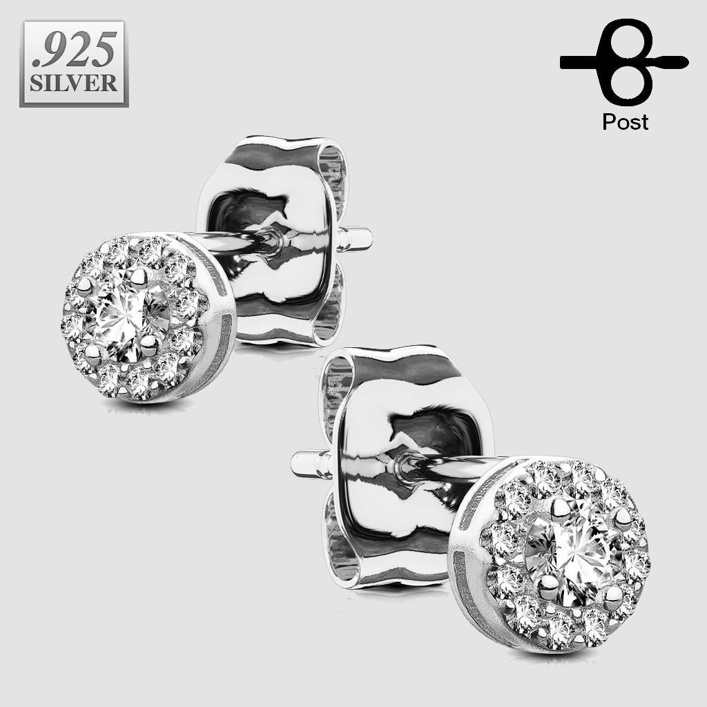 Pair of .925 Sterling Silver Stud Earrings silver - Shop-Tetuan