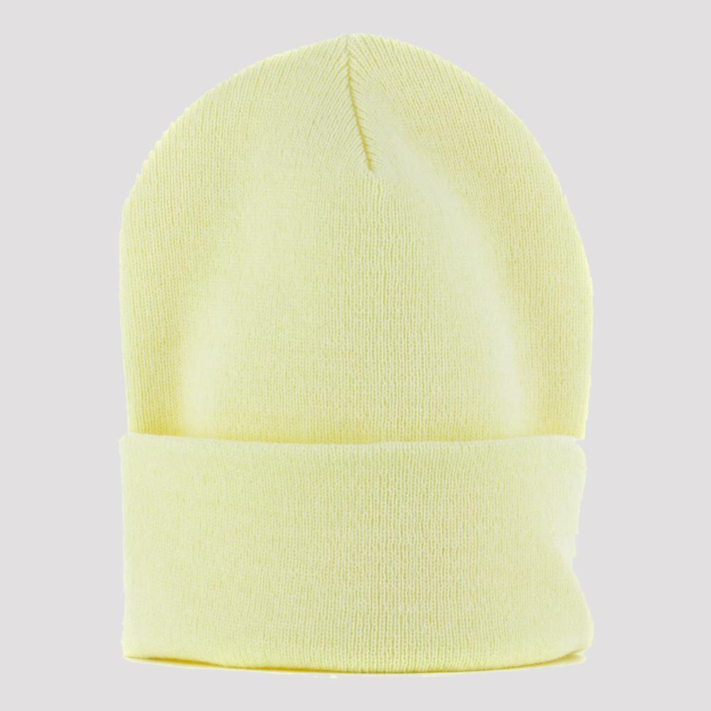 Yupoong heavyweight long beanie powderyellow - Shop-Tetuan