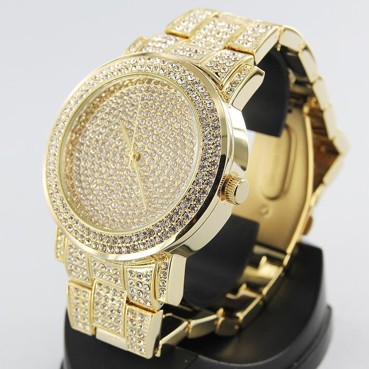 NY London Classic Bling Crystals Dial fashion watch gold - Shop-Tetuan