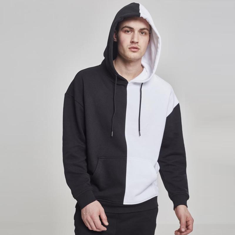 Urban Classics Oversized Harlequin Hoody blk/wht - Shop-Tetuan