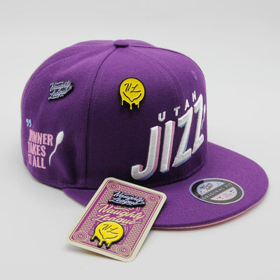 Naughty League Utah Jizz Text Logo fitted purple - Shop-Tetuan