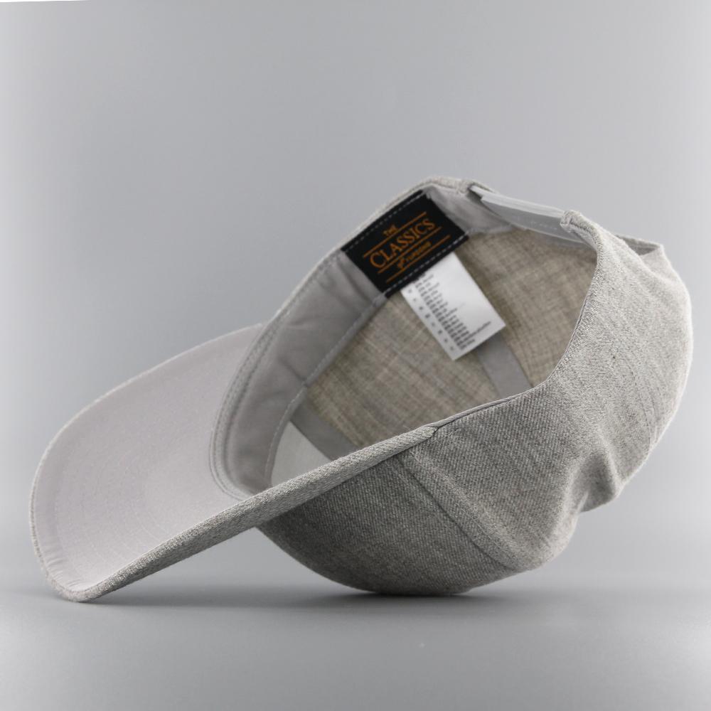 The Classics Yupoong Premium Curved Visor Snapback Cap heather grey - Shop-Tetuan