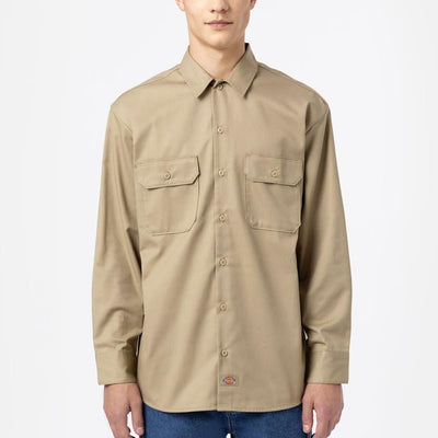 Dickies Work Shirt Long Sleeve Rec khaki - Shop-Tetuan