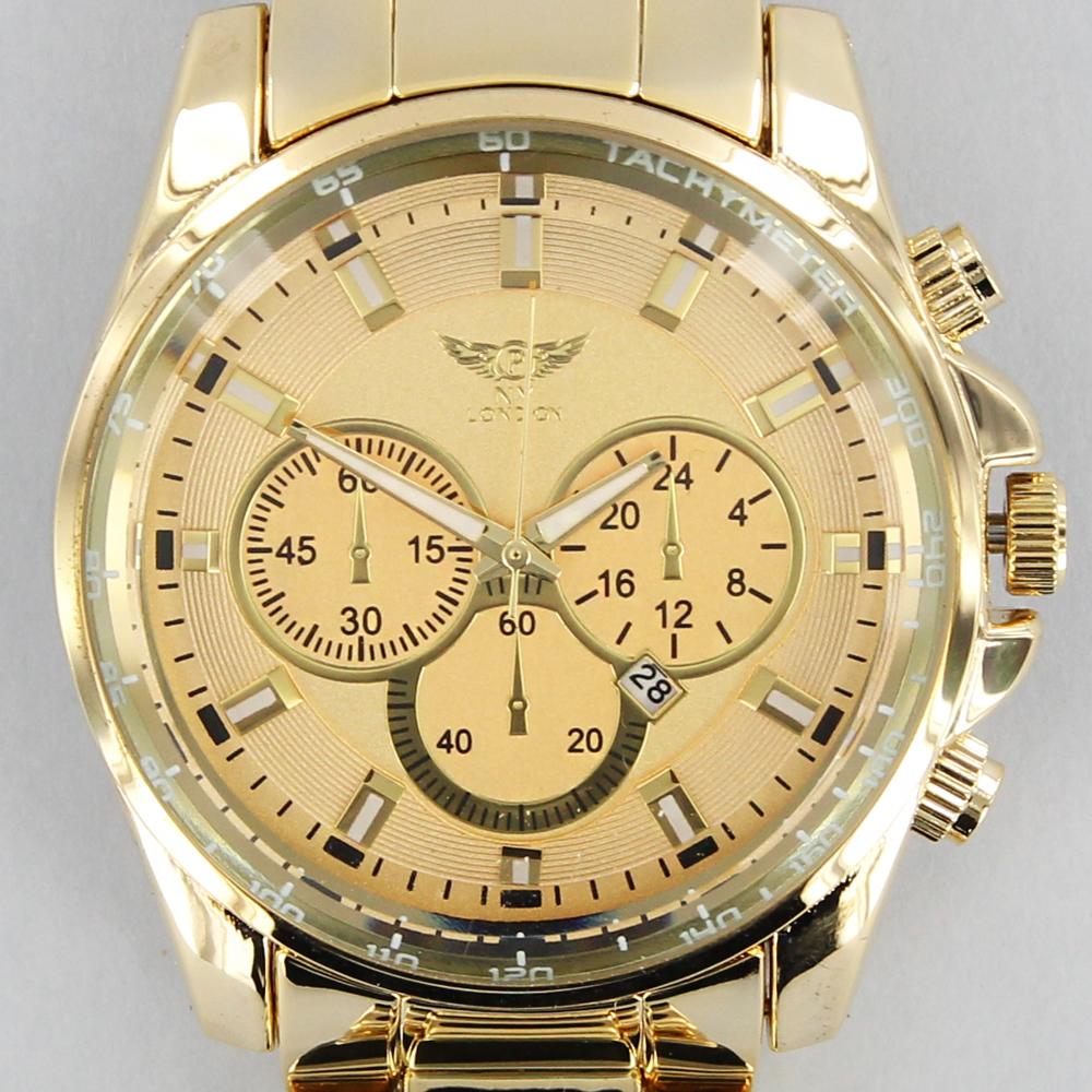 NY London metal bracelet watch gold - Shop-Tetuan
