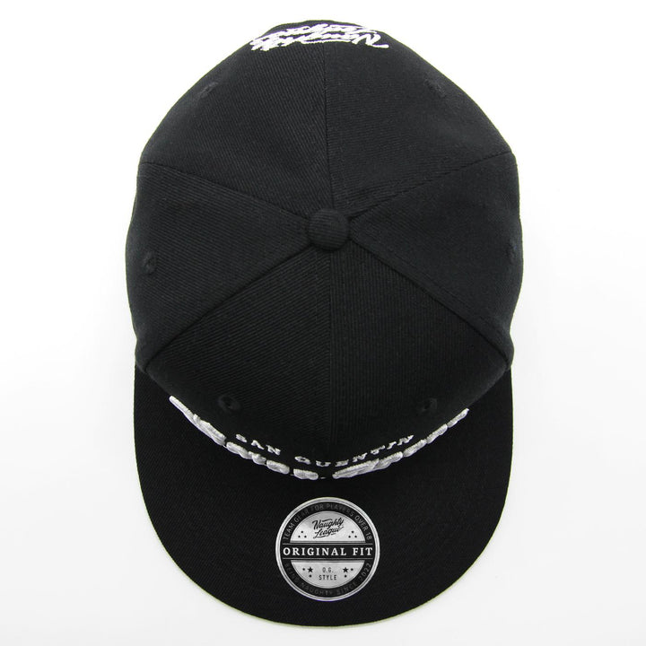Naughty League San Quentin Vatos Locos Old English Logo snapback black - Shop-Tetuan