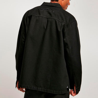 Southpole Oversized Cotton shirt black - Shop-Tetuan