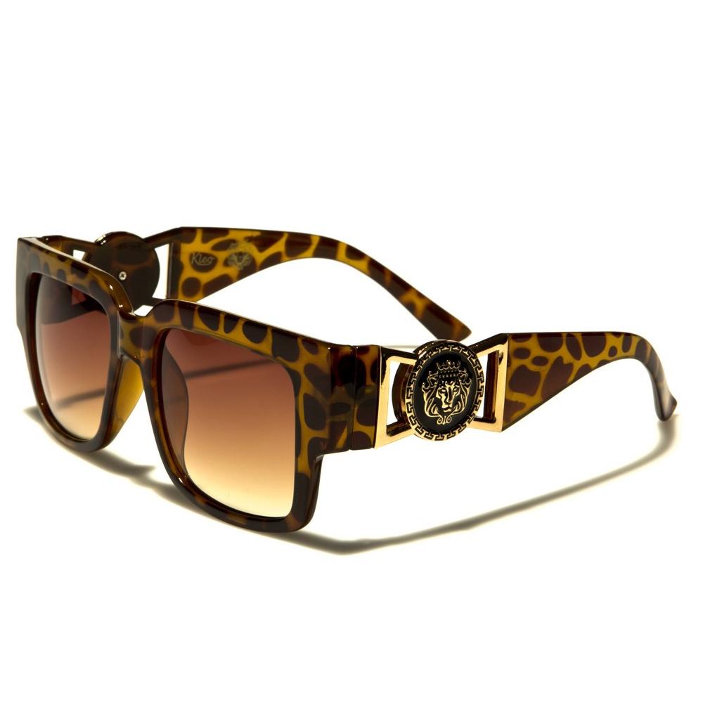 Kleo Square Temple Sunglasses animal - Shop-Tetuan
