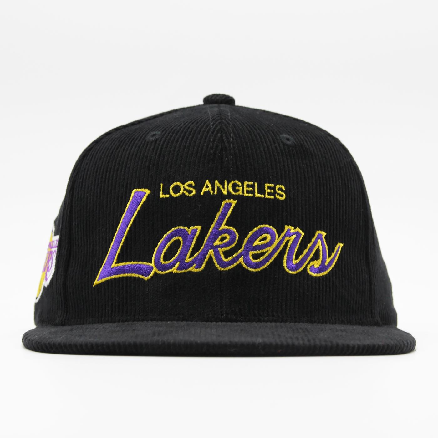 Mitchell & Ness NBA Cord Script snapback HWC LA Lakers black