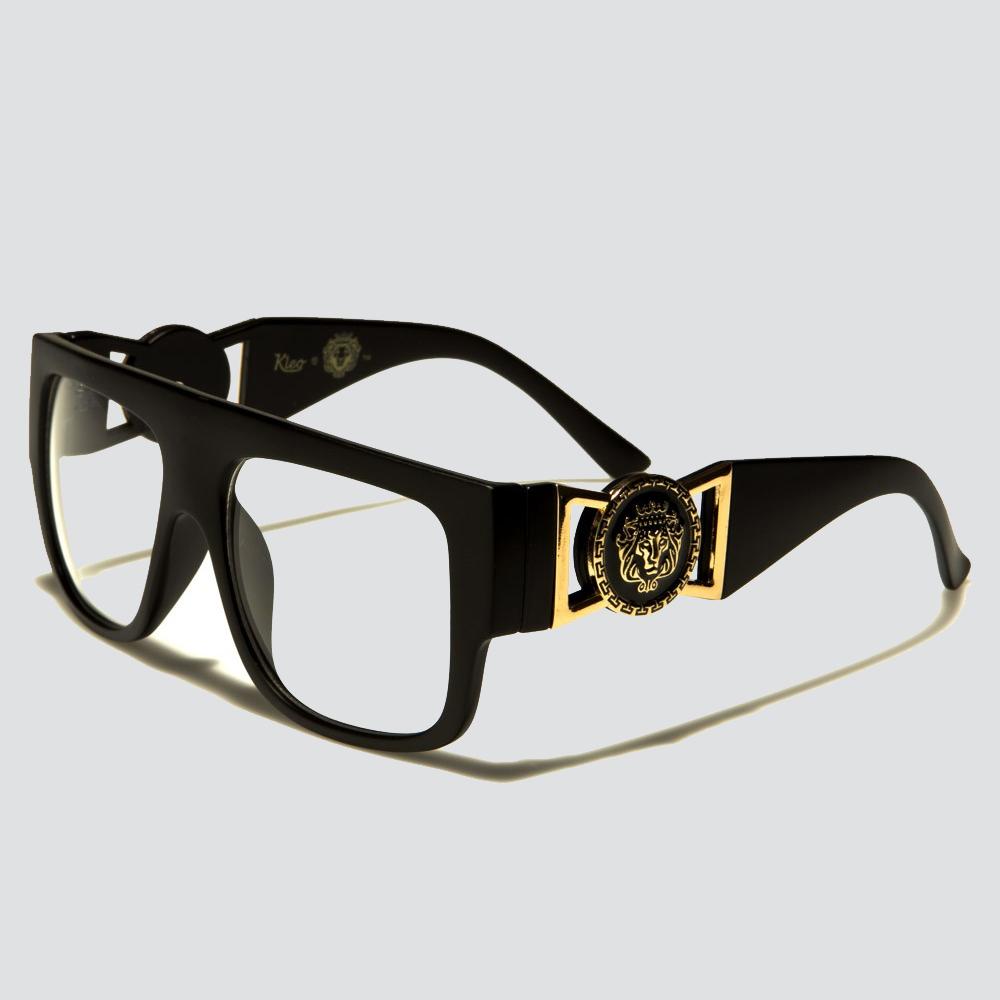 Kleo Square Clear-Lens LH-5355CLR Sunglasses matt black