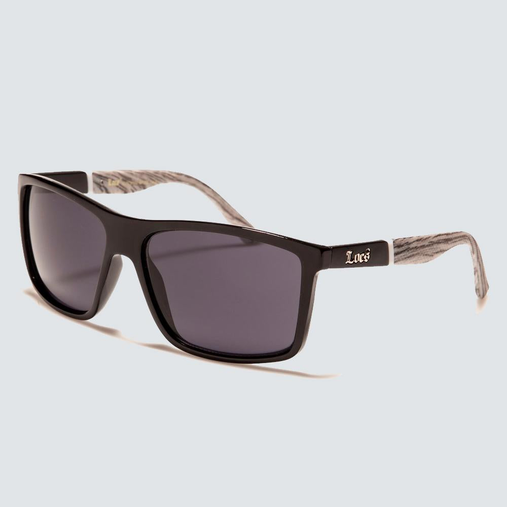 Locs Classic Wood Print Sunglasses black/wood grey - Shop-Tetuan