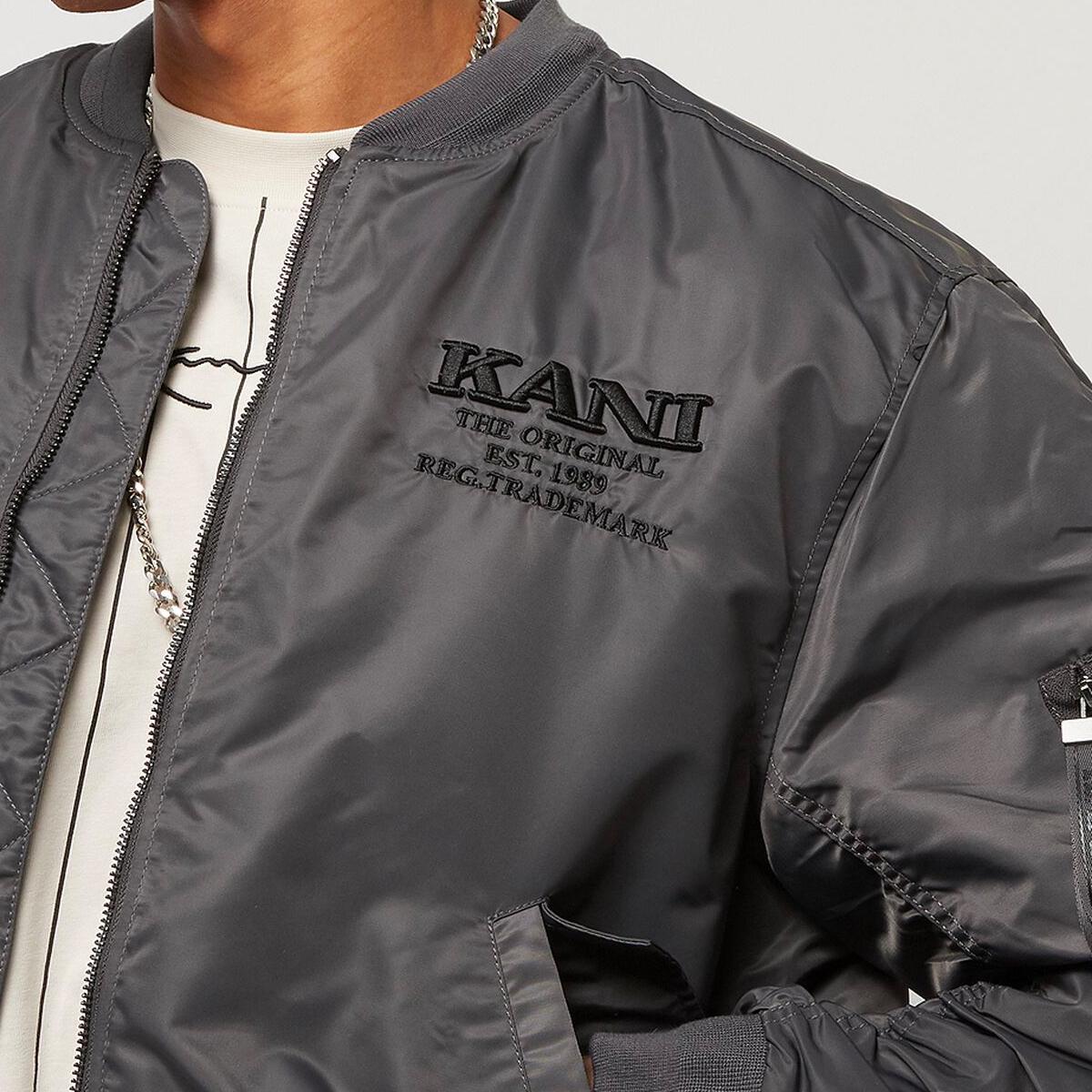 Karl Kani Chest Retro Bomber jacket anthracite - Shop-Tetuan