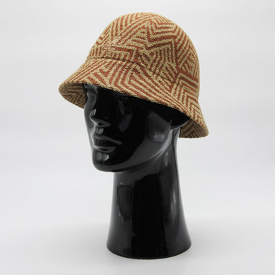 Kangol Virtual Grid Casual hat mahogany/oat - Shop-Tetuan