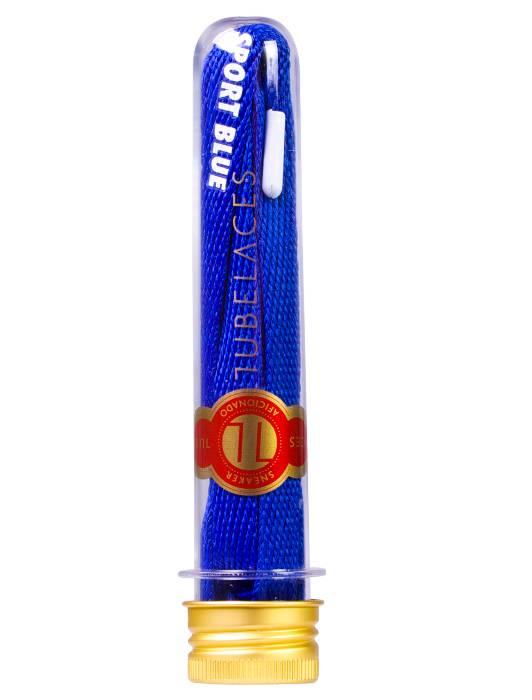 Tubelaces 130cm gold flat hook up sport blue - Shop-Tetuan