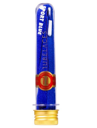 Tubelaces 130cm gold flat hook up sport blue - Shop-Tetuan