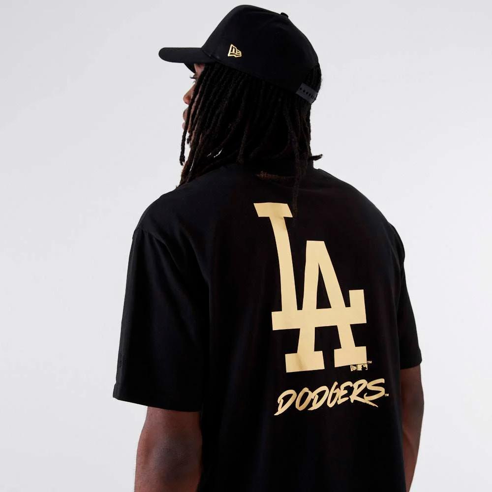 New Era Metallic tee LA Dodgers black/mtg - Shop-Tetuan