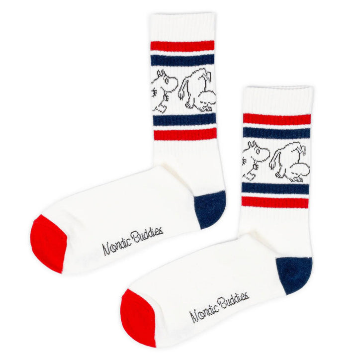 Moomin Muumipeikko Retro Tennis socks white - Shop-Tetuan