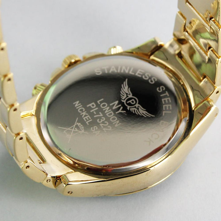 NY London metal bracelet watch gold - Shop-Tetuan