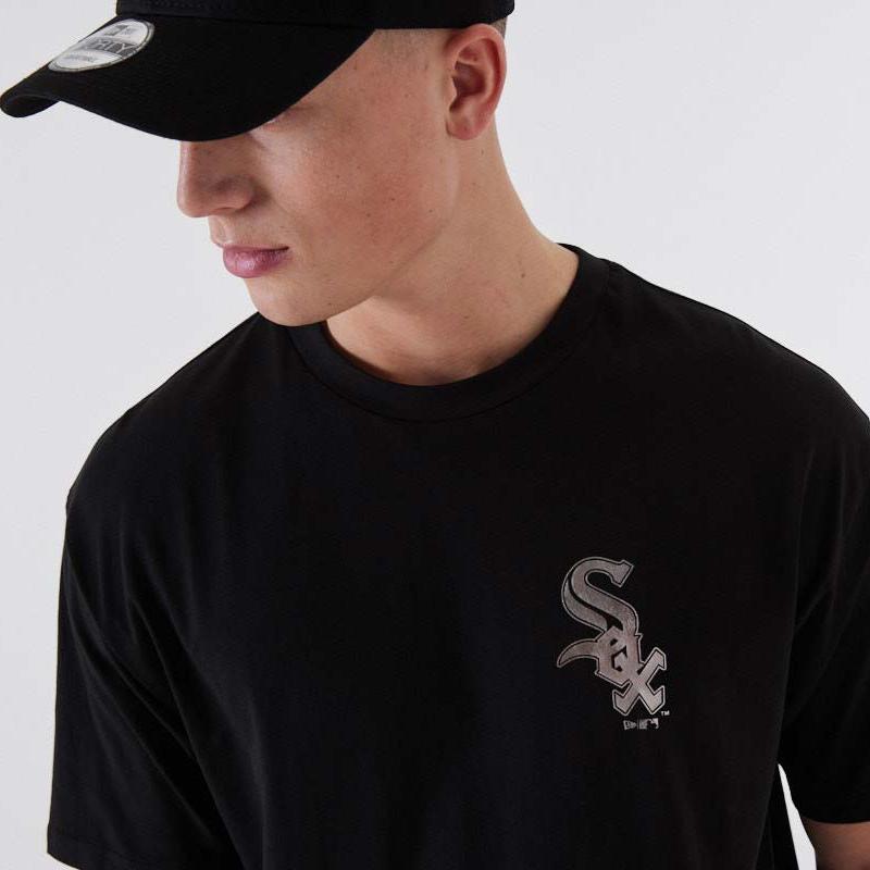 New Era MLB Metallic tee C White Sox black/mts - Shop-Tetuan