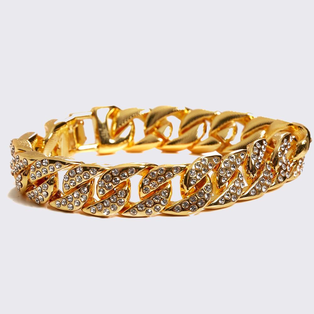 Urban Classics Big Bracelet With Stones gold - Shop-Tetuan