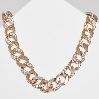 Urban Classics Basic Diamond Necklace And Bracelet set gold - Shop-Tetuan