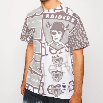 Mitchell & Ness Jumbotron 2.0 Sublimated S/S Tee O Raiders white