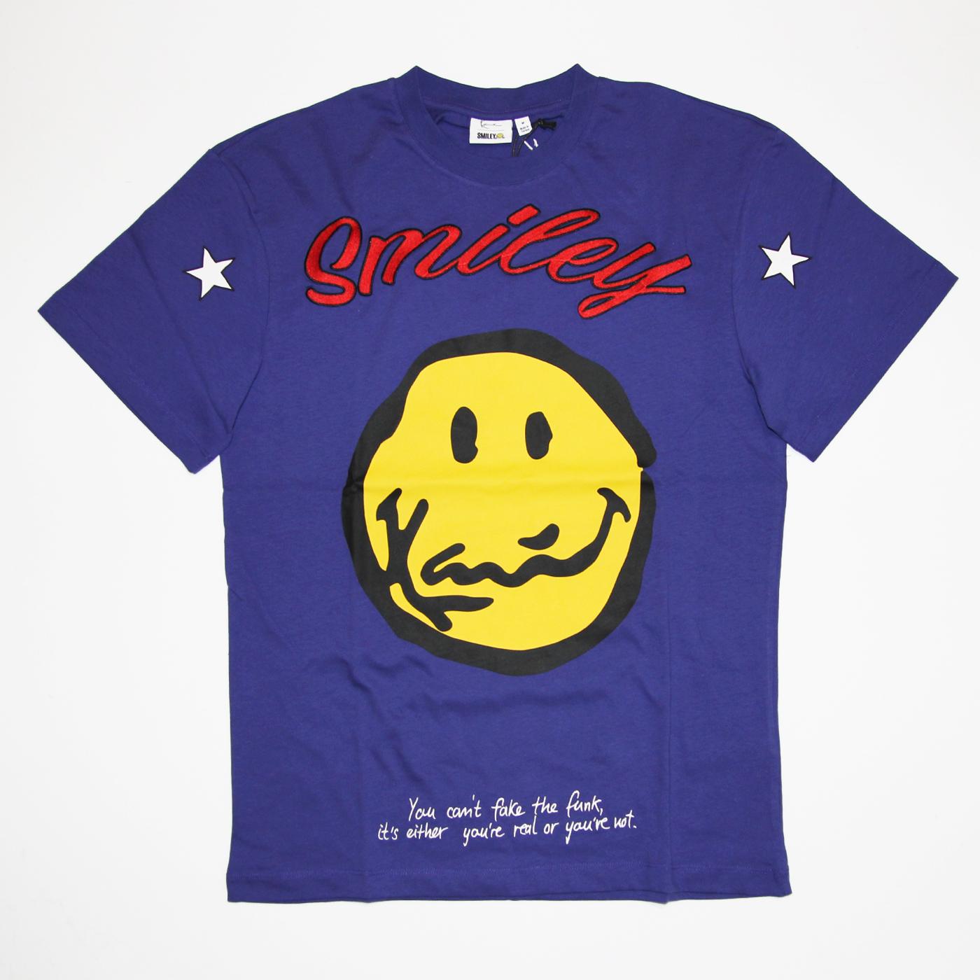 Karl Kani Signature Smiley Print tee navy - Shop-Tetuan
