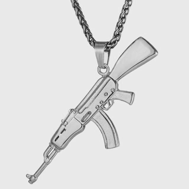 AK-47 Rifle Necklace steel