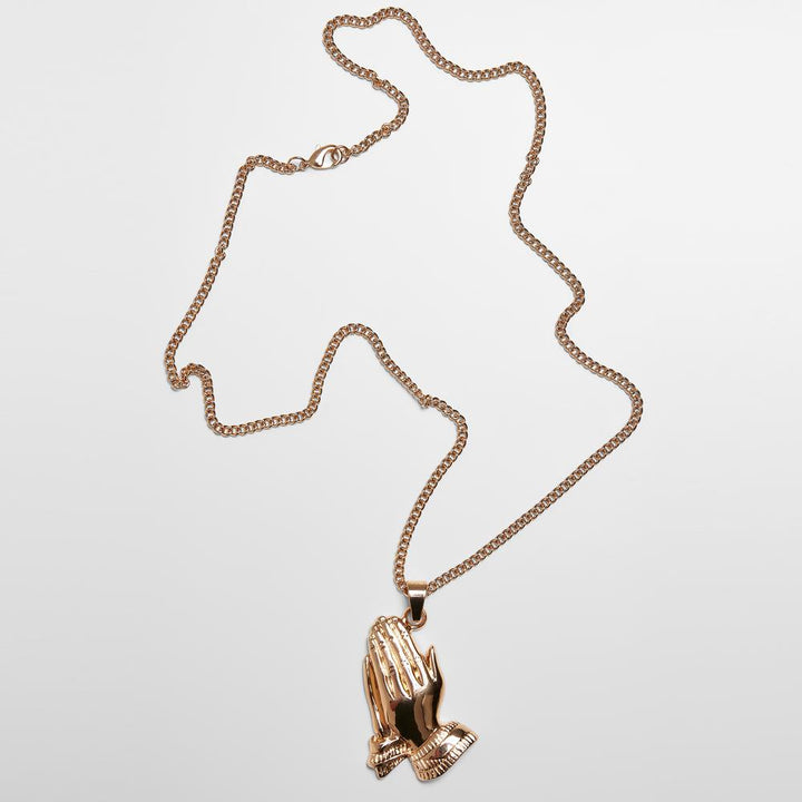 Urban Classics Pray Hands Necklace gold - Shop-Tetuan