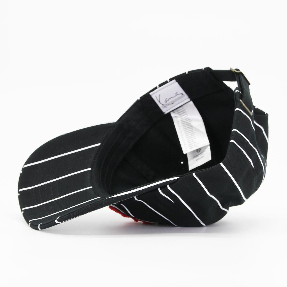 Karl Kani retro patch pinstripe cap black/red/white - Shop-Tetuan