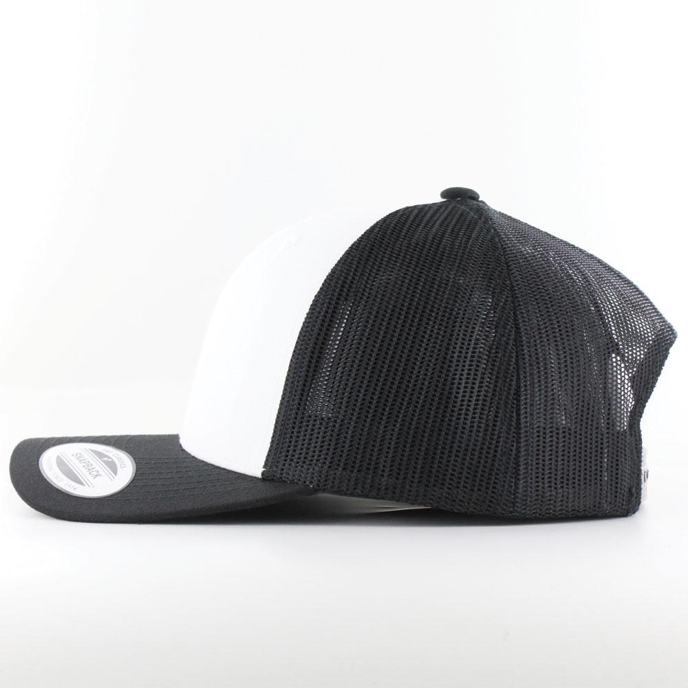 The Classics Yupoong Retro Trucker Colored Front cap blk/wht/blk - Shop-Tetuan