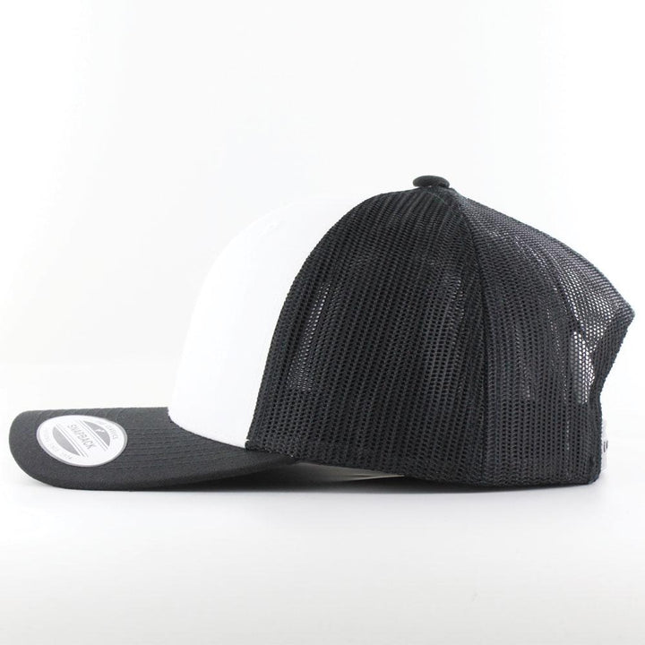 The Classics Yupoong Retro Trucker Colored Front cap blk/wht/blk - Shop-Tetuan